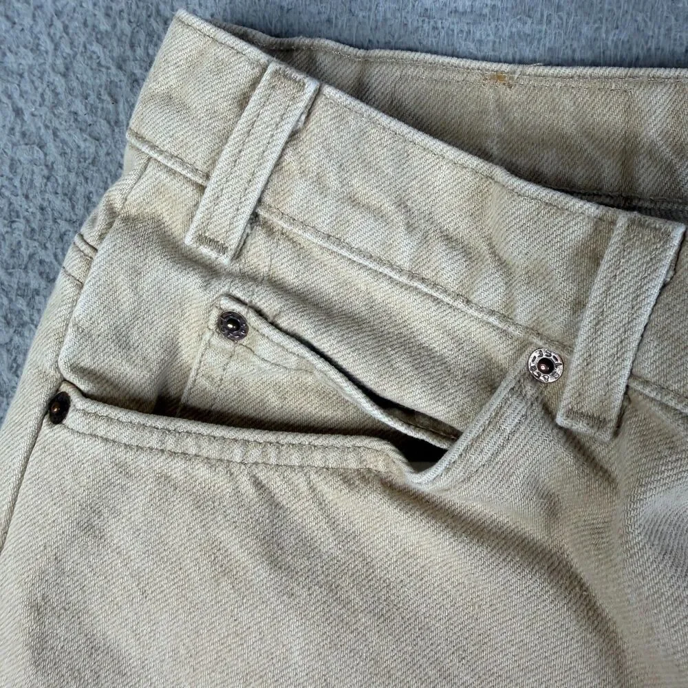VINTAGE LEVI'S 550 Jeans Mens 38x34 Beige Orange Tab Made USA Pants Streetwear